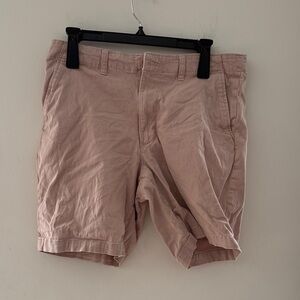 George Men's Light Pink Flat Front Shorts